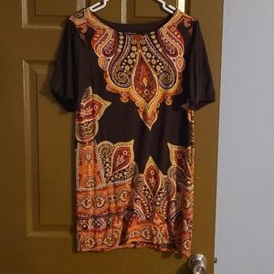 Cha Cha Vente dress sz L brown paisley